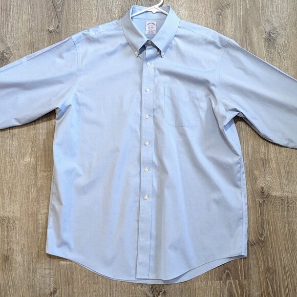 Brooks Brothers Button-Down Shirt Mens size 17-2/3 Blue Oxford - Picture 2 of 6